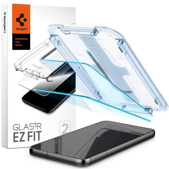 Displayschutz Samsung Galaxy S23 Spigen Glas.Tr ez Fit 2er-Pack