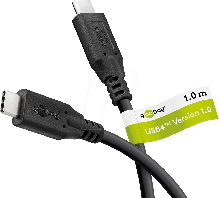 Kabel USB-C USB4 1M 240W schwarz goobay