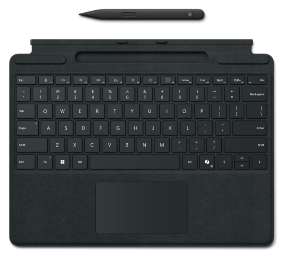 Tastatur Microsoft Surface Pro Keyboard mit Slim Pen 2 Schwarz
