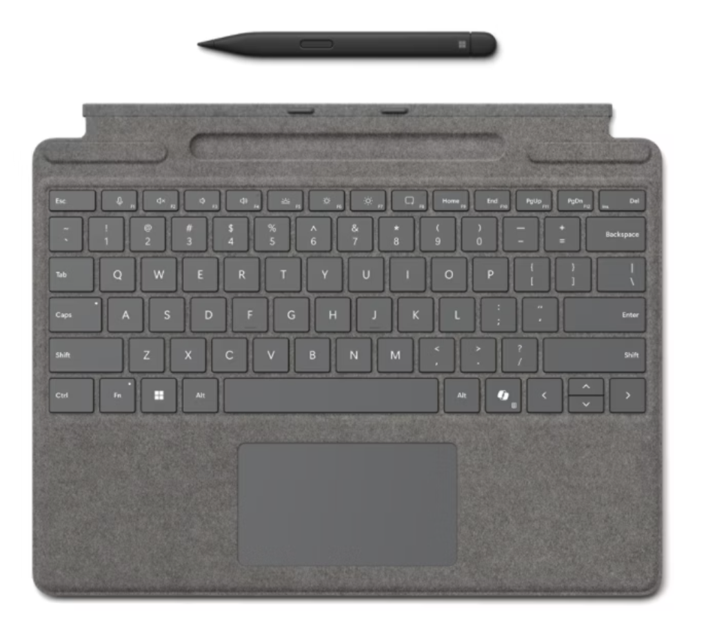 Tastatur Microsoft Surface Pro Keyboard mit Slim Pen 2 Platin