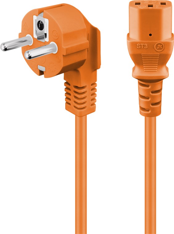 Netzkabel mit Kaltgerätestecker 5M orange
