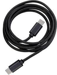 PETER JÄCKEL FASHION 1,5m Data Cable Black Typ-C/ Typ-C mit Sync- und Ladefunktion