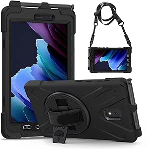 Schutzhülle mit Handschlaufe, Schultergurt und Stifthalter für Galaxy Tab Active3 Gerutek