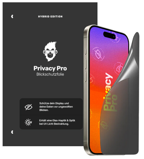 Displayschutz GREENMNKY bis 7" PrivacyPro Hybrid